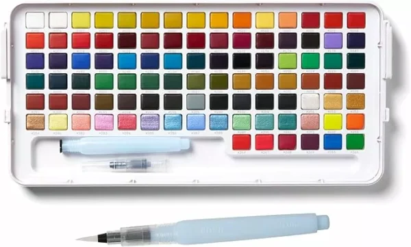 Koi Aquarelle Sakura 96 Godets : Métallique, Nacré & Fluorescent